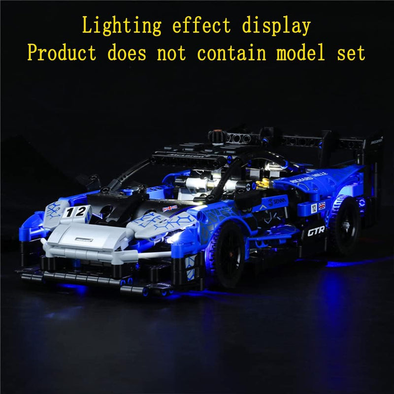 GEAMENT LED Licht-Set Kompatibel mit Lego Mclaren Senna GTR - Beleuchtungsset für Technic 42123 (Mod