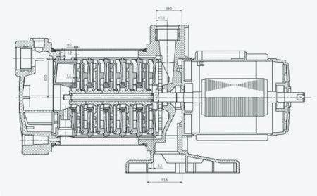 Kreiselpumpe Hauswasserwerk Hauswasserautomat Inno-Tec 1300W 5-Stufige laufruhige Pumpe für klares B