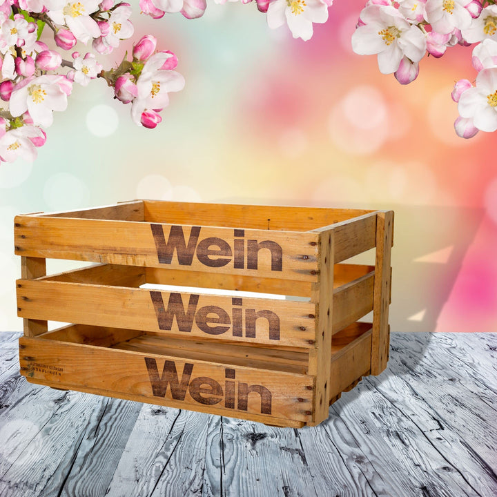 Alte stabile originale Badische Weinkiste Wein Wein Wein 50x35x28 cm Obstkiste alt rustikal (1), 1