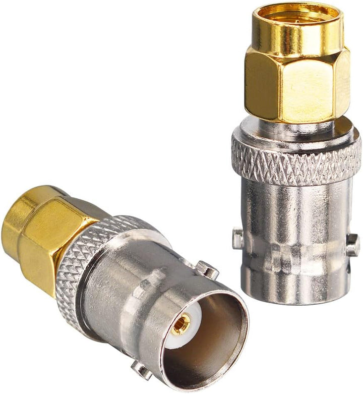 Boobrie Adapter BNC SMA Koaxialstecker SMA Stecker auf BNC-Buchse, Koaxialadapter für Antennen RF Ge