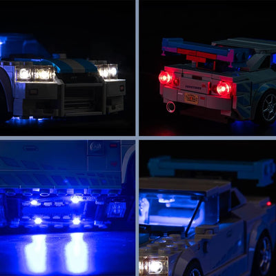 Licht-Kit Kompatibel mit Lego 76917 Speed Champions Nissan Skyline GT-R (Kein Lego-Modell), Led Bele