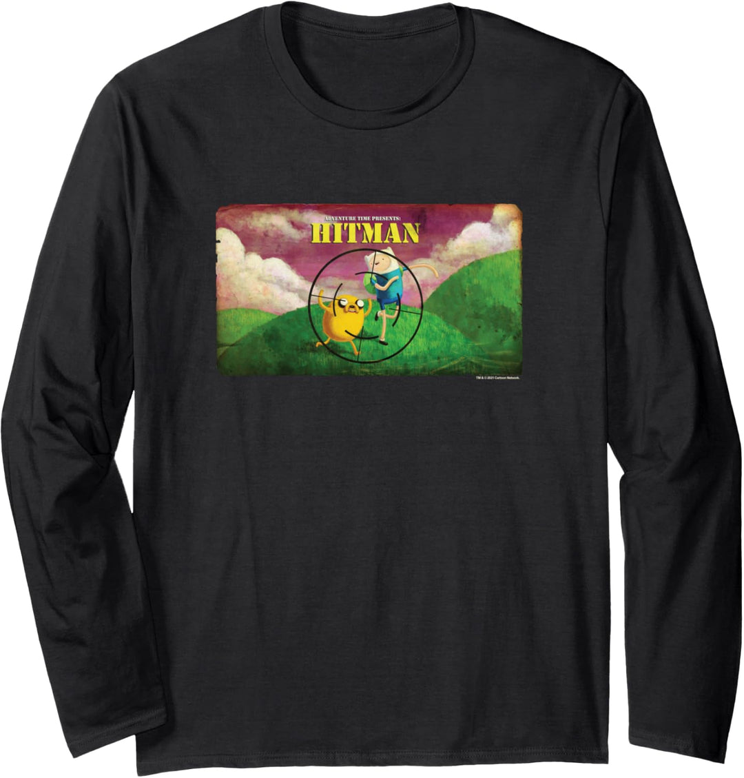 Adventure Time Hitman Card Langarmshirt