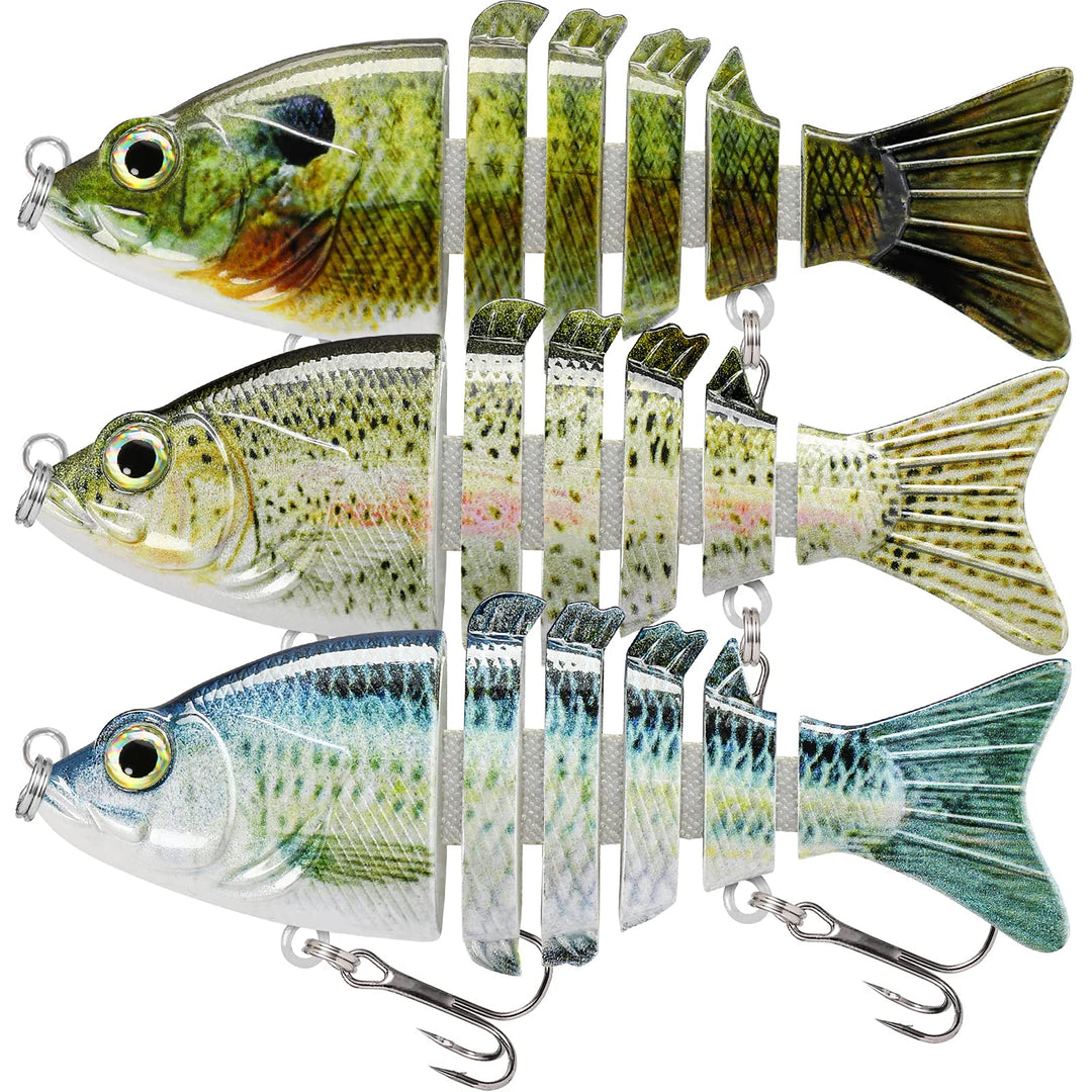 TRUSCEND Swimmax für Süss- und Salzwasser, Lebensechte Angelköder für Barsch, Forelle, Crappie, Zand