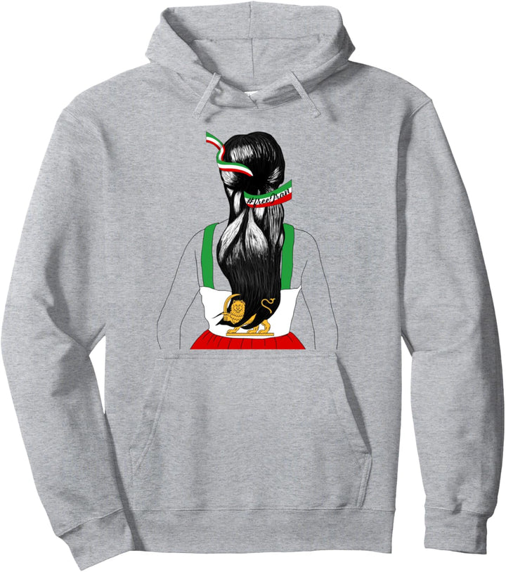 Iranische Flagge, weibliche Haarstütze, Frauen des Iran Löwen Sonne Flagge Pullover Hoodie