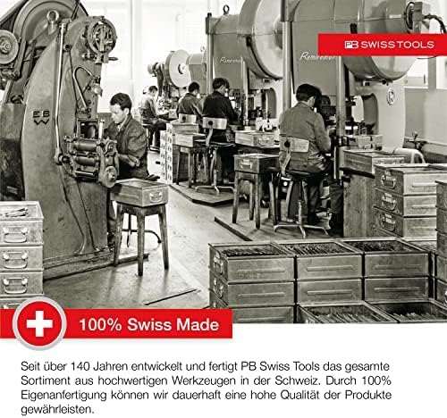 PB Swiss Tools Flachmeissel Körner Durschlag Werkzeug Set, 870.CN | 100% Swiss Made | Lifetime Guara