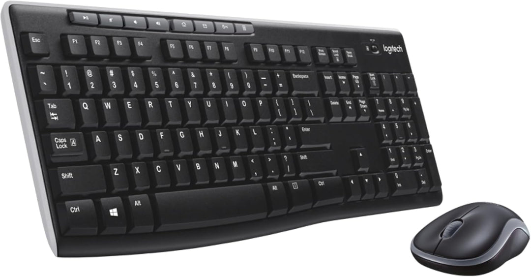 Logitech MK270 Kabelloses Set mit Tastatur und Maus für Windows, 2,4 GHz kabellos, Kompakte Maus, 8
