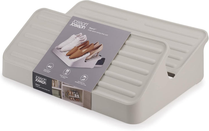 Joseph Joseph Shoe-In - 2-stufiger, platzsparender Schuhregal-Organisator, für bis zu 6 Paar Schuhe,
