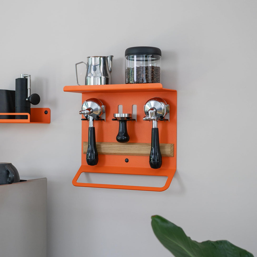 FLATE® Barista Board für Siebträger, Tamper und Barista Zubehör (Orange), Orange