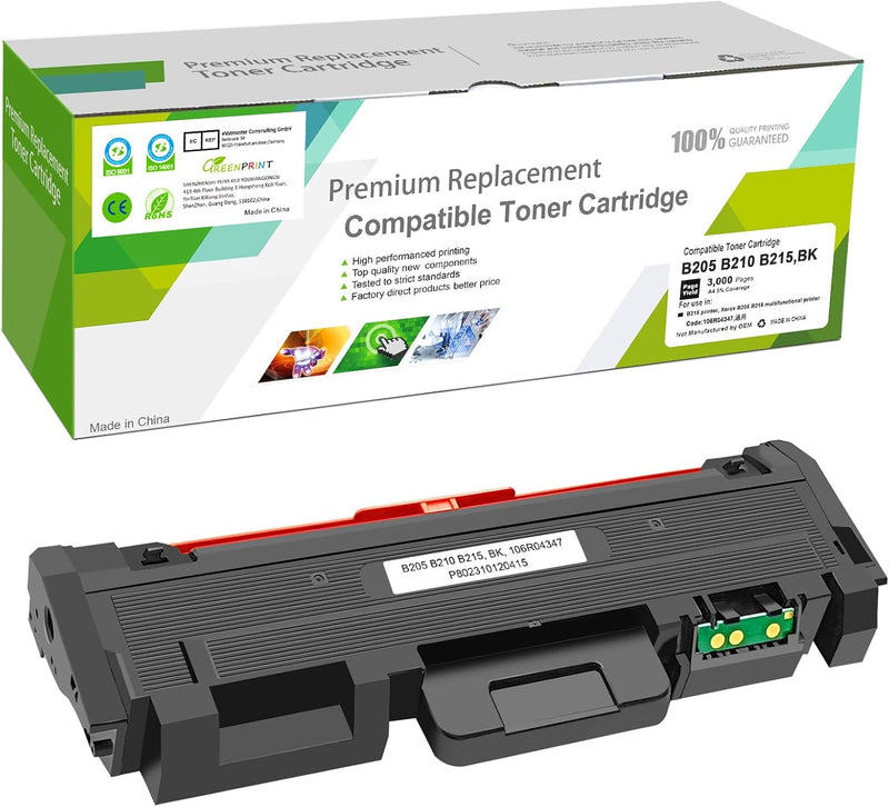 GREENPRINT Kompatible Tonerkartusche B205 B210 B215 Schwarz Hohe Kapazität 3000 Seiten für Xerox B21