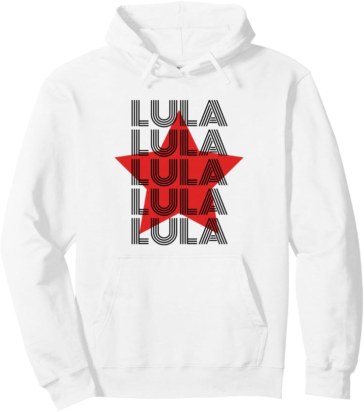 Lula 2022 Präsident von Brasilien Retro Typografie Kunst Pullover Hoodie