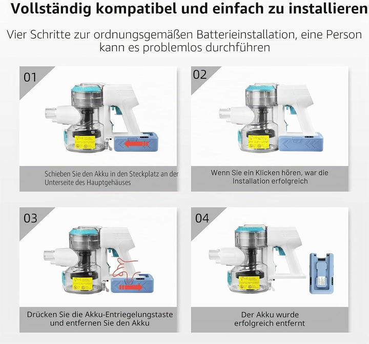 K KYUER 75.6Wh Handstaubsauger Ersatz Akku für Tineco A11 Hero, A11 Hero EX, A11 Tango, A11 Pet, A11