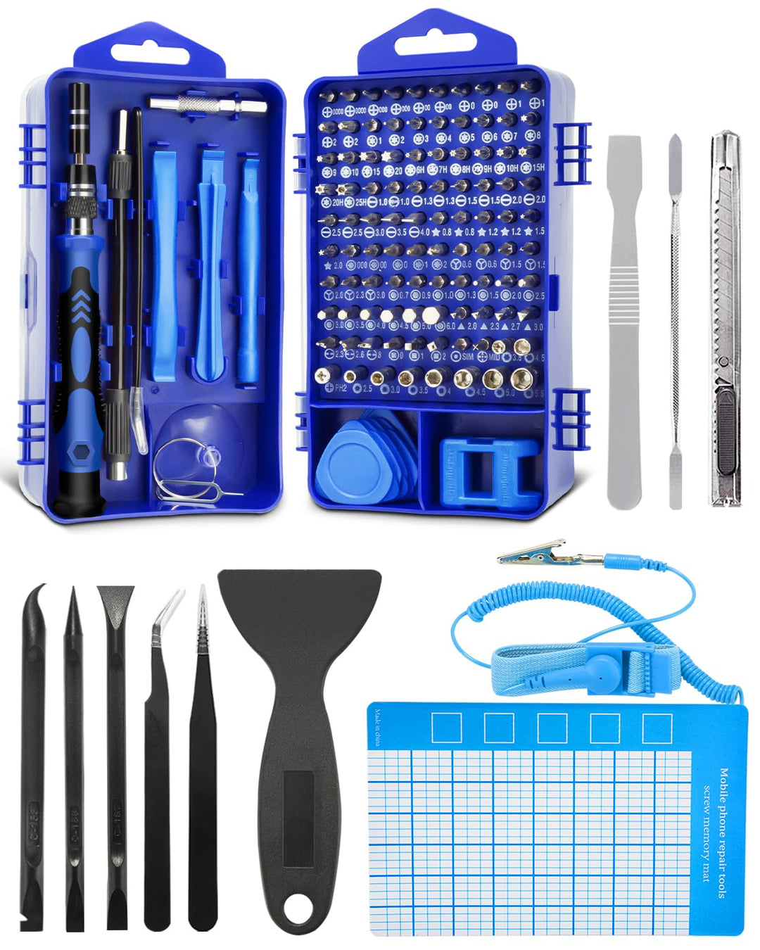 Eventronic 132 in 1 Schraubendreher Set Feinmechanik, Mini Feinmechaniker Werkzeug Set, Werkzeug Set