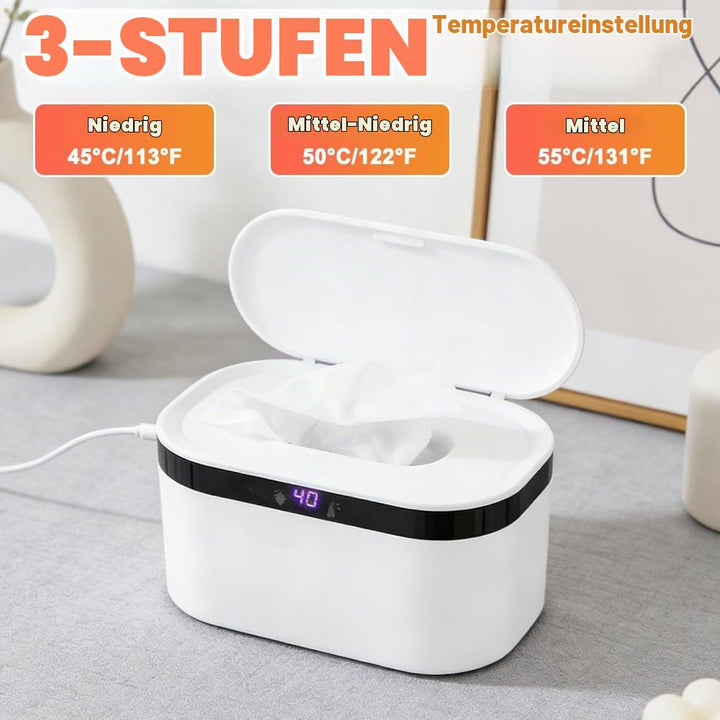 SGZIOO Feuchttuch Wärmer, Feuchttuchwärmer Baby, Feuchttücher-Heizung mit LED-Nachtlicht, 3 Heizstuf