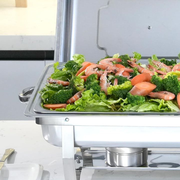 Chafing Dish Profi Set Toulouse, Edelstahl Warmhaltebehälter, Speisewärmer, Rechaud, Chafing Dishes