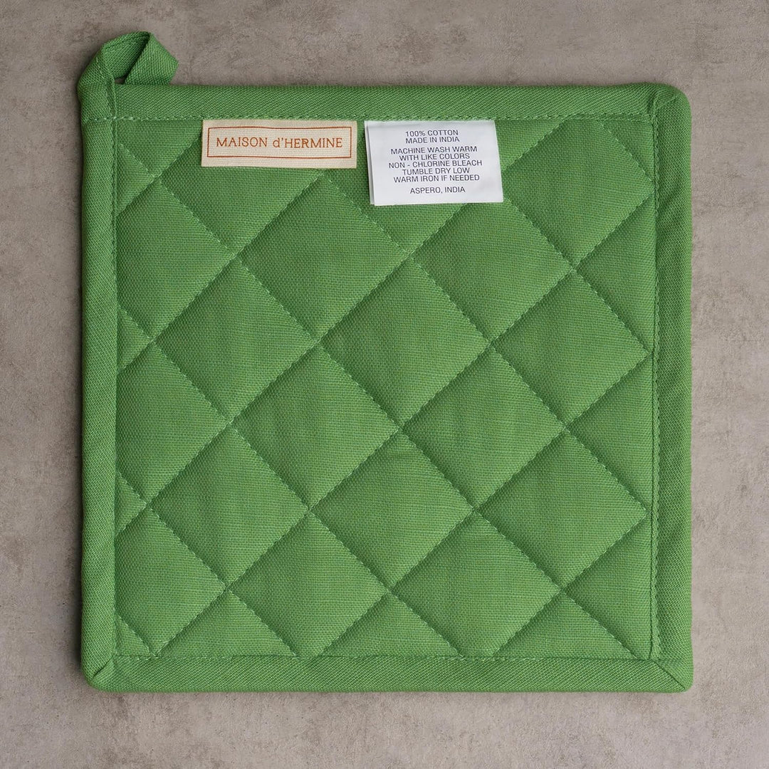 Maison d' Hermine Topflappen, 100% Baumwolle, Ostern-Topfhalter, 2er-Set, hitzebeständig, mit Schlei
