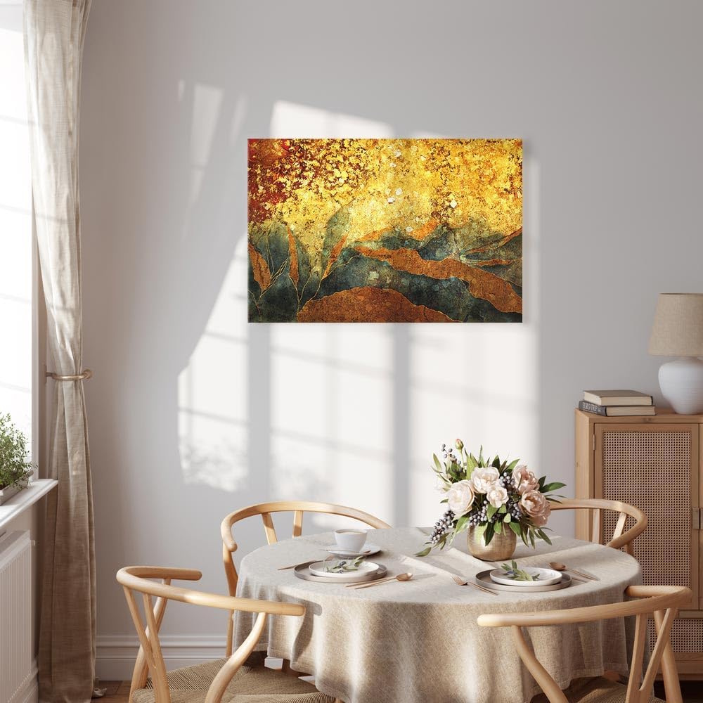 murando Akustikbild Blätter 120x80 cm Bilder Akustikschaum Hochleistungsschallabsorber Schallschutz