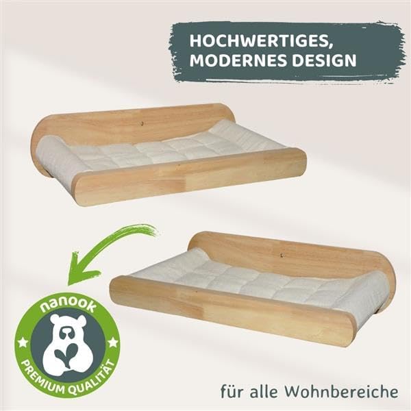 nanook Katzen Wandliegeplatz Wand Katzenliege Hängematte Kratzbaum Katzenbett Kletterwand - 60 cm -
