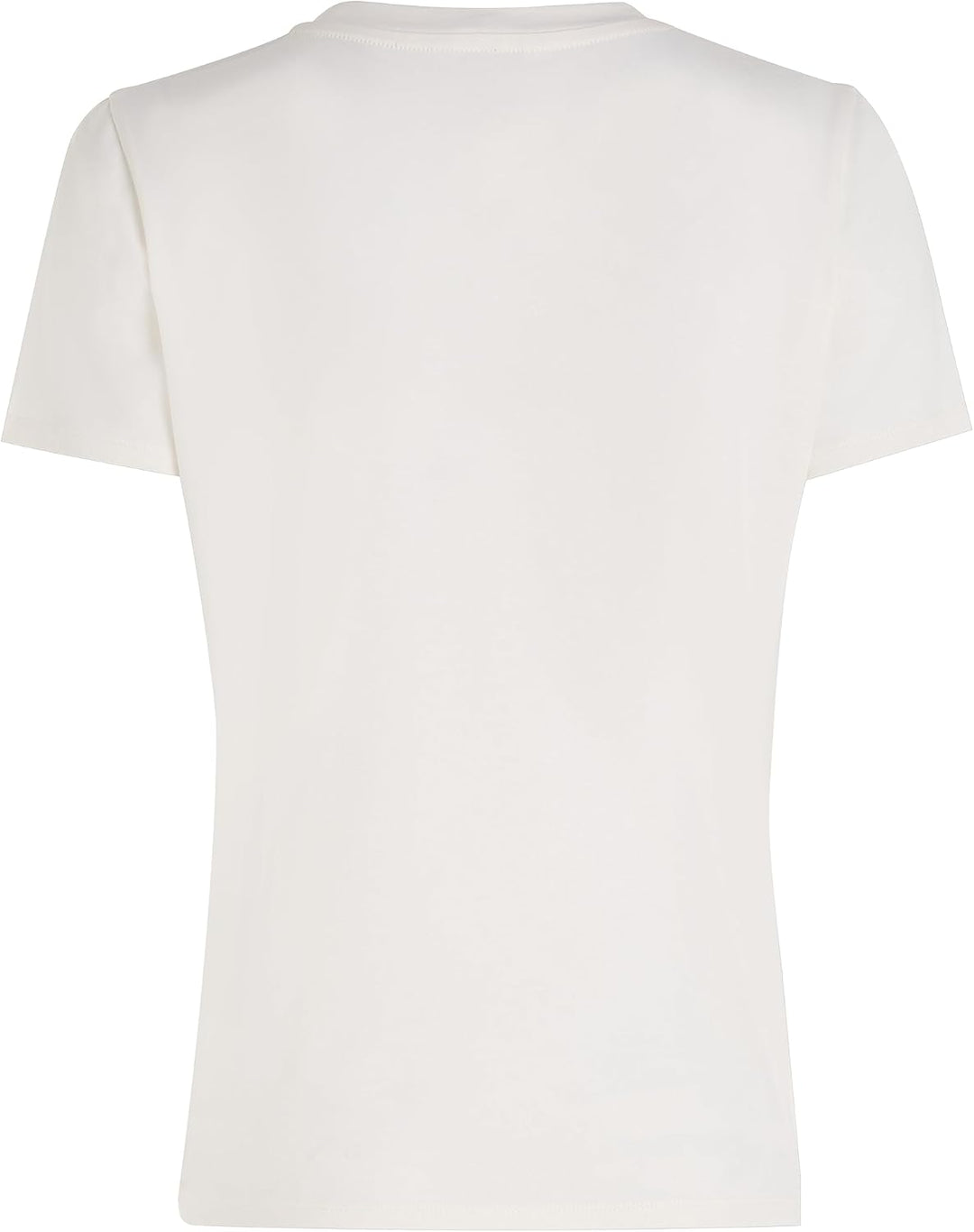 Tommy Hilfiger Damen T-Shirt Kurzarm 1985 Rundhalsausschnitt S Ecru, S Ecru