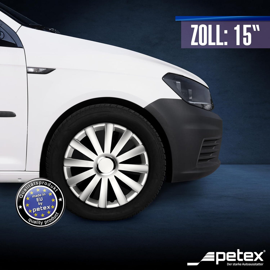 Petex RB536415 Radzierblende Spyder Pro Grösse 15 Zoll 2-fach lackiert mit Chromring Material: Nylon