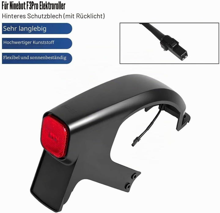 Hinterer Kotflügel für Ninebot F3 F3 Pro Elektroroller, hinteres Schutzblech mit Rücklichtern Zubehö