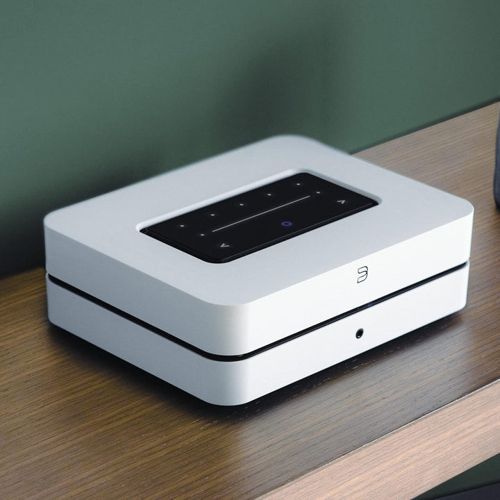 Bluesound Powernode kabelloser hochauflösender Multiroom-Musik-Streamer-Verstärker - Weiss Bluesound