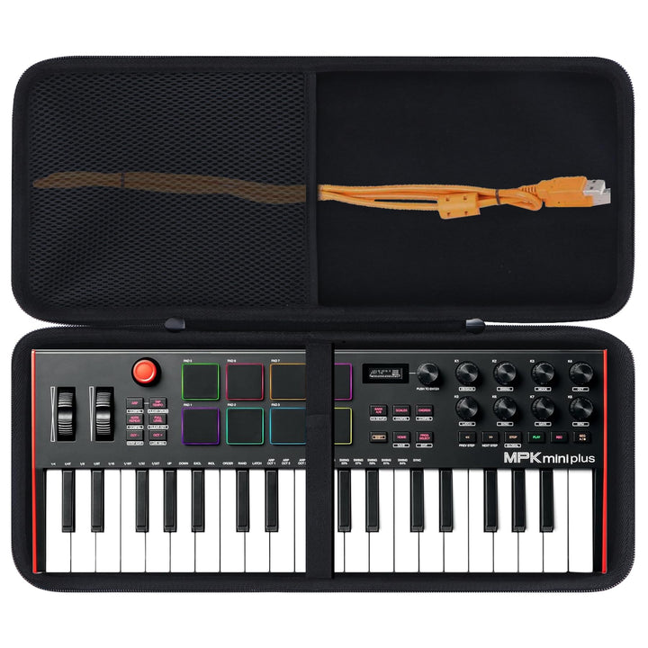 Lebakort Hart Schutz Hülle Etui Tasche für Akai Professional MPK Mini Plus - USB MIDI Keyboard Contr