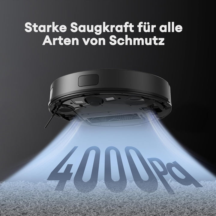 Ultenic Staubsauger Roboter 4000 Pa Saugkraft, Saugroboter mit Wischfunktion mit LiDAR Navigation T1