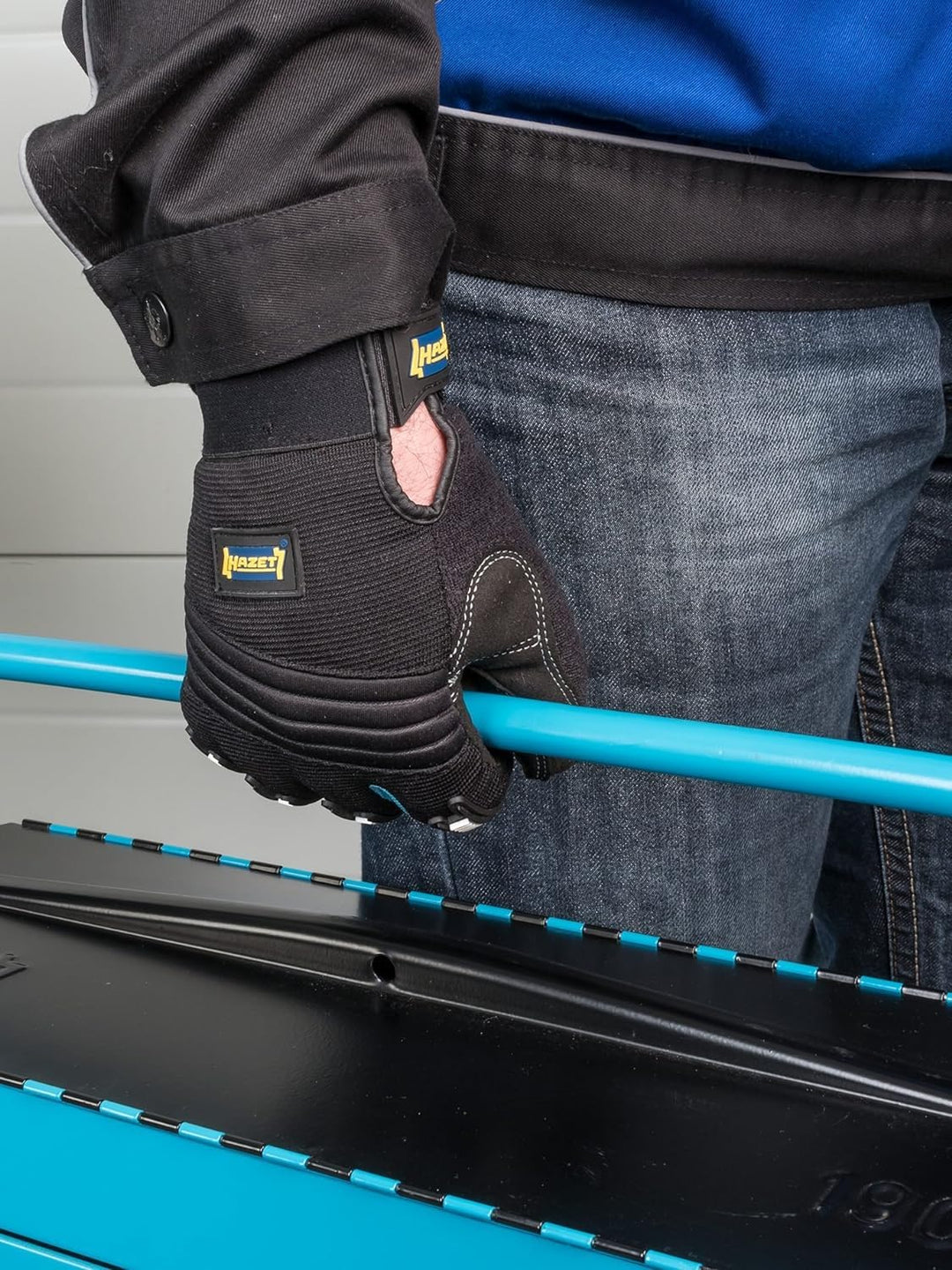 HAZET Mechaniker Handschuhe 1987-5XL | Abriebbeständige, Rutschfeste Handschuhe in Grösse XL | Atmun