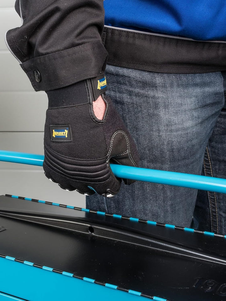 HAZET Mechaniker Handschuhe 1987-5XL | Abriebbeständige, Rutschfeste Handschuhe in Grösse XL | Atmun