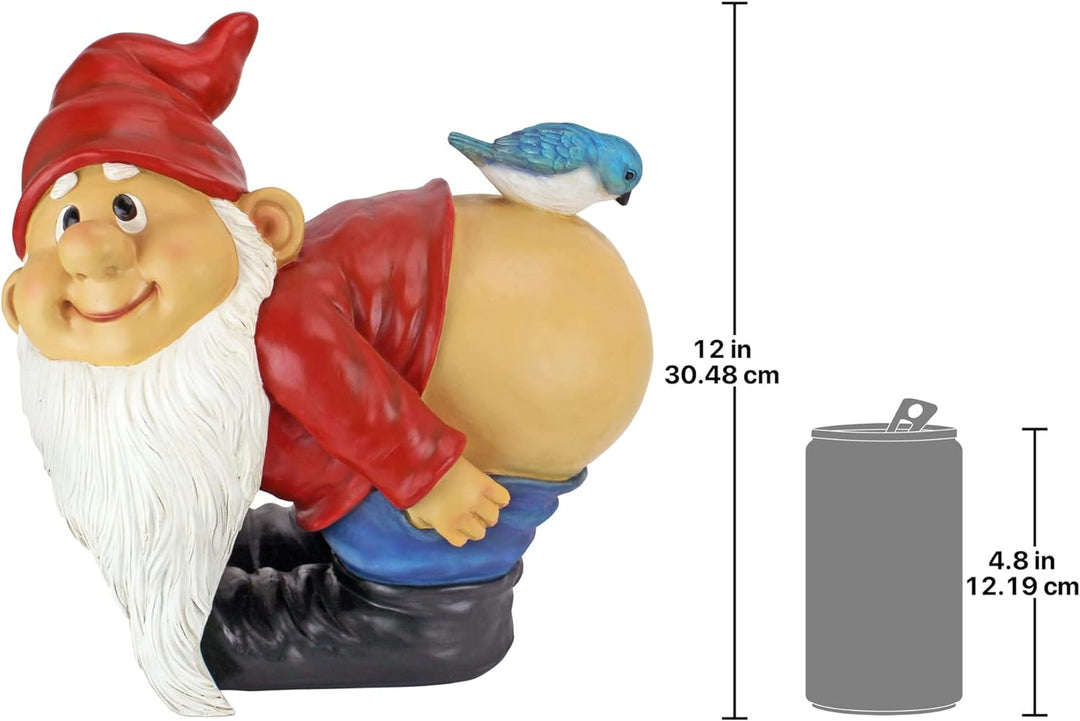 Design Toscano Gartenzwerg Loonie Moonie, mehrfarbig, Masse: 23 x 30,5 x 30,5 cm Gnome Statue: Large