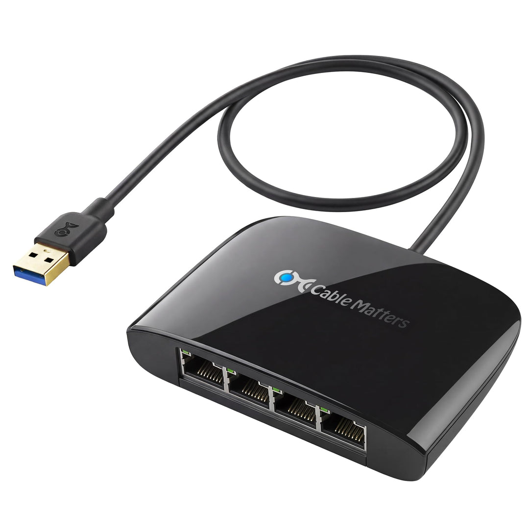 Cable Matters USB 3.1 auf 4-Port Gigabit Ethernet Switch (LAN Switch 4 Port, USB auf LAN Splitter, U