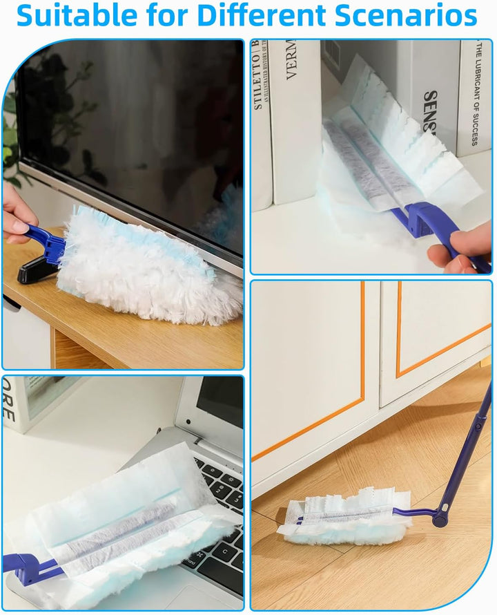 60 Stück Staubmagnet Set,Staubwedel für Duster Tücher,Tierhaare für swiffer staubwedel nachfüllpack,