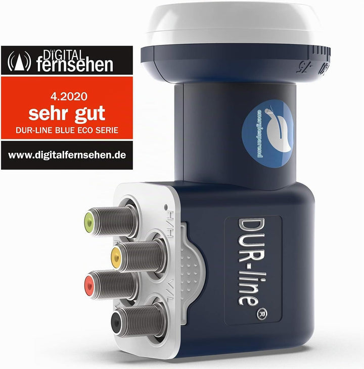 DUR-line Blue ECO Quattro LNB - extrem stromsparend - nur für Multischalter - Premium-Qualität - [ T