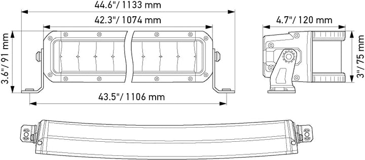 HELLA LED Scheinwerfer Black Magic Double Row Curved Lightbar 40" - ECE Zulassung - 12/24V - 9222lm