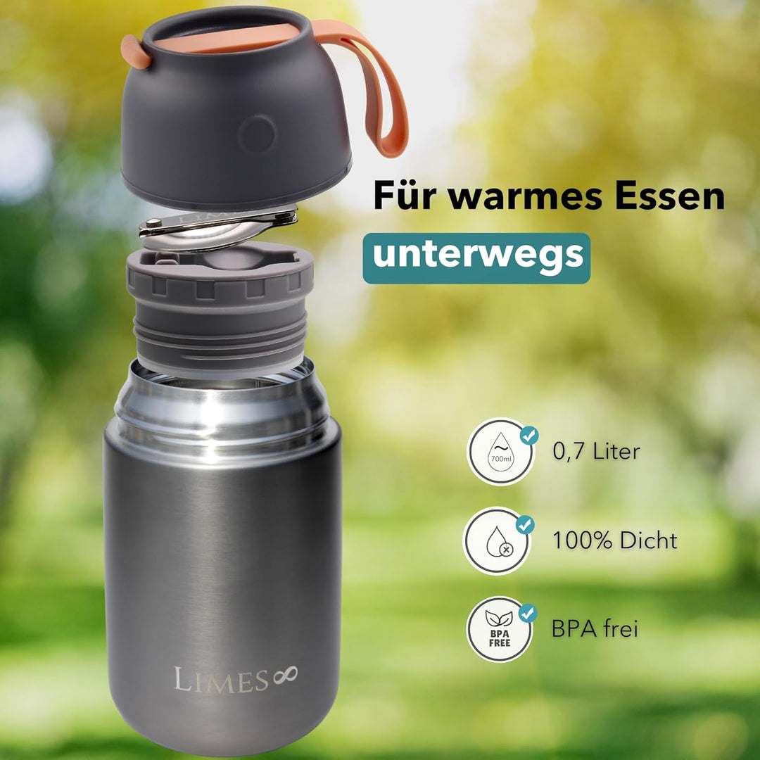 Thermobehälter für Essen 700ml [HEIss & KALT] Warmhaltebehälter Essen - Thermobox für Essen - Thermo
