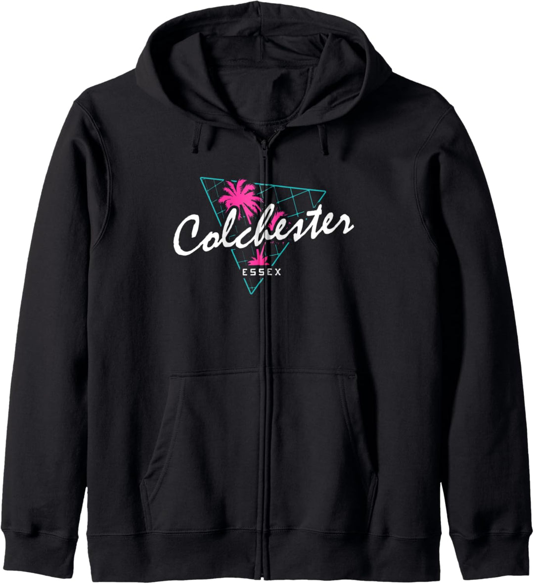 Colchester Retro 80er Jahre Grafik Vintage Kapuzenjacke