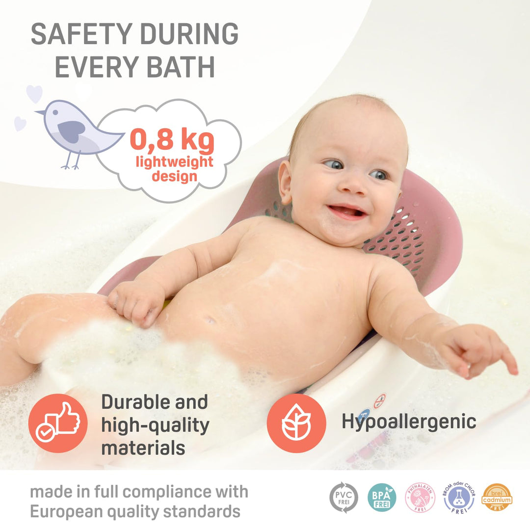 BABYLON DOLPHIN Badewannensitz Baby Ab 0-6 Monate – Ergonomisches Kinder Badewanne – Hypoallergen, S