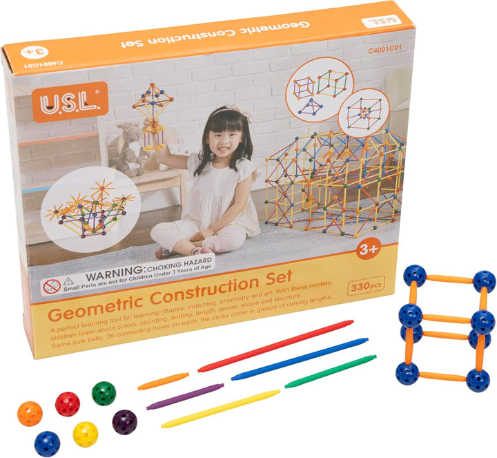 Betzold - Geometrie Steckbaukasten 330 Bauteile - Mathematik-Lehrmittel Grundschule Nocolor, Nocolor