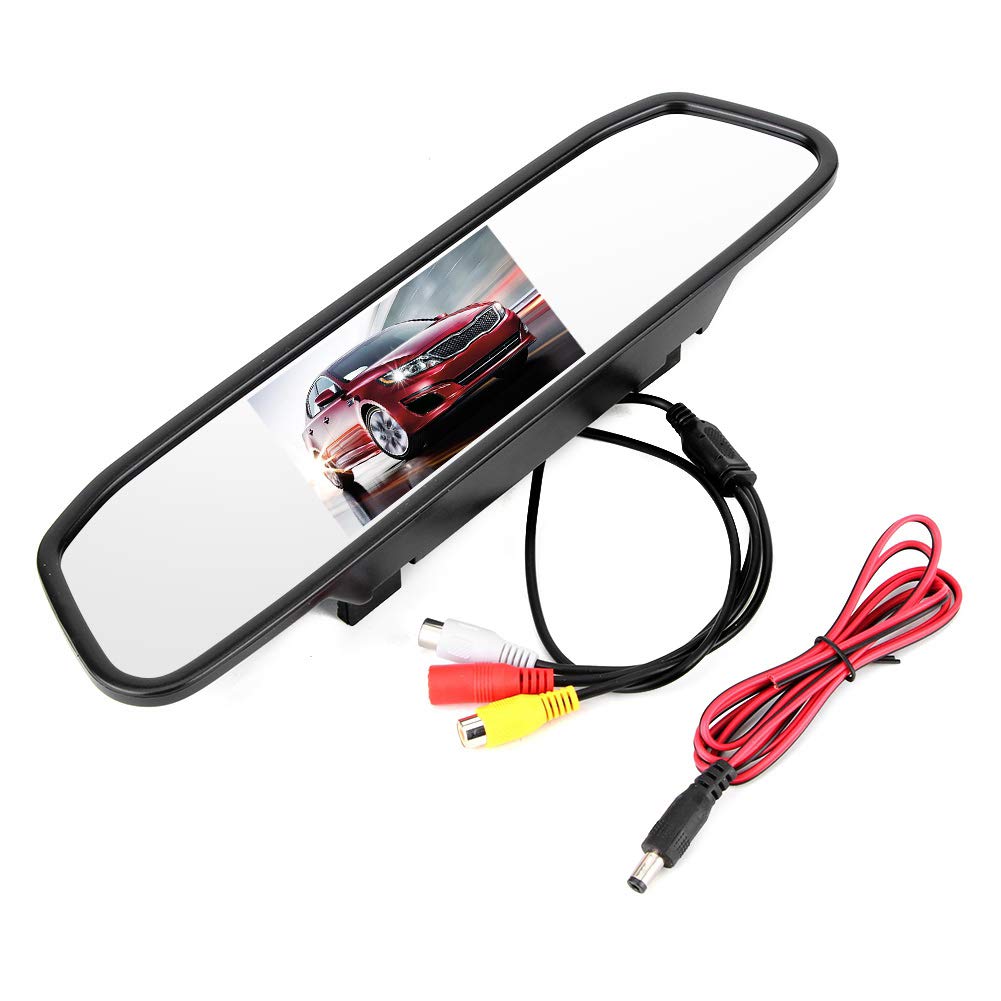 Auto-Rückspiegel-Monitor 4,3 Zoll HD-TFT-LCD 480x272 Pixel mit Dual-Videoeingang AV1/AV2 für Kfz und