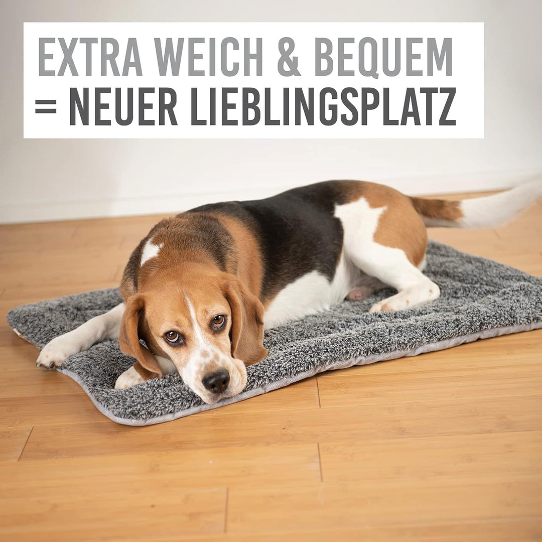 KaraLuna Hundematte 80 x 55 cm für daheim &amp; unterwegs I Waschbar I 3 Grössen erhältlich I Hundedecke