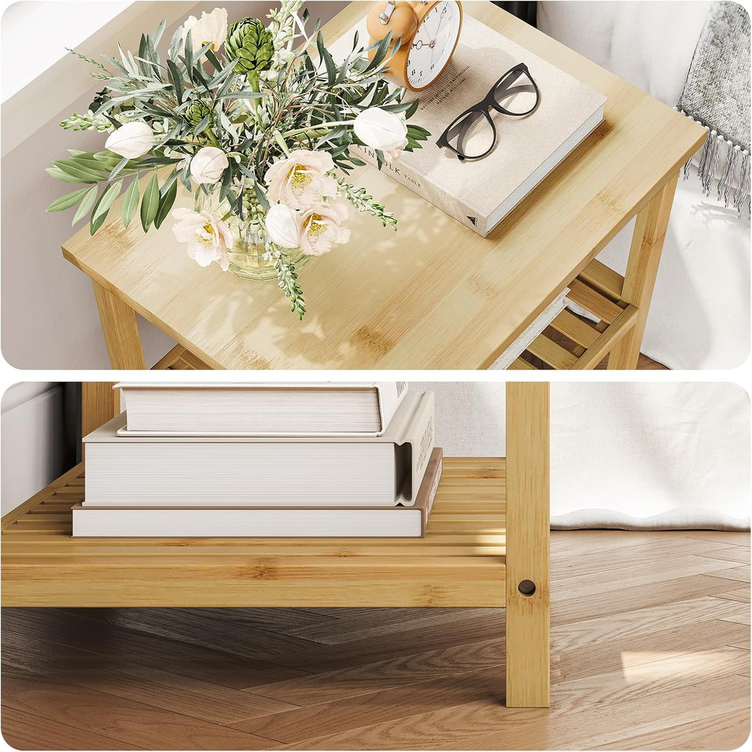 Dripex Beistelltische fürs Wohnzimmer, Standregal mit 4 Ablagen, Badezimmerregal, Bücherregal 40x30x