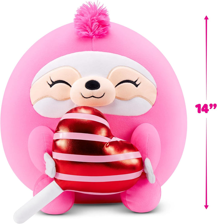 Snackles Valentinstags-Edition von ZURU, 35 cm, flauschig-weiches Plüschspielzeug. Sloth, Lollipop 3