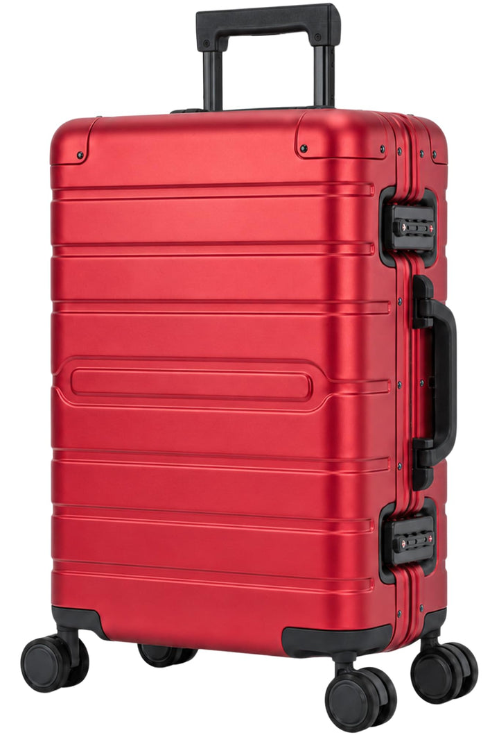 Travelhouse Oslo Aluminium Bordkoffer 55cm (39L) Hartschalenkoffer Handgepäckkoffer 2X TSA Zahlensch