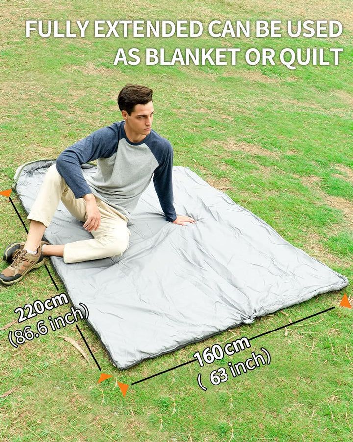 COVACURE Schlafsack Camping – Ultraleichter Sommerschlafsack und Deckenschlafsack, 3 Jahreszeiten Sl