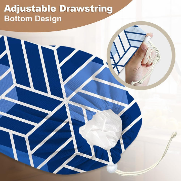 2 Stück Geometrisch Plastiktütenhalter Canvas 58.5x23cm Plastiktüten Einkaufstüten Halter Organizer
