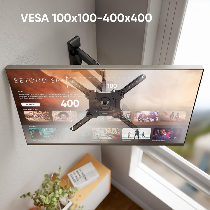 ONKRON TV Wandhalterung schwenkbar für 32-65 Zoll TVs bis zu 35 kg, universal TV Wandhalterung auszi