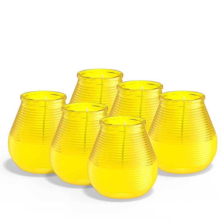 bolsius – Outdoorkerzen - Citronella - 6 Stück - Im Glass - Gelb Outdoor Glass Gelb, Outdoor Glass G