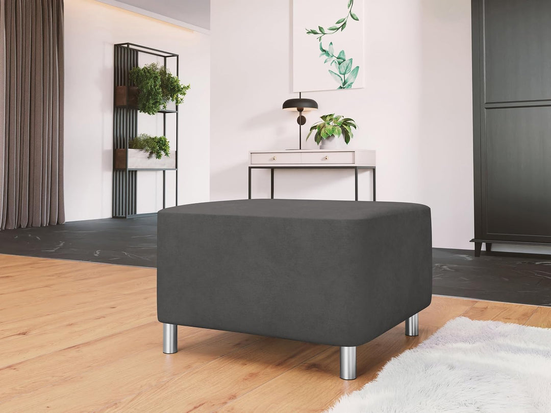 Mirjan24 Moderner Polsterhocker Dover, Sitzhocker Hocker Sitzbank Fussbank Pouf Farbauswahl (Alova 3