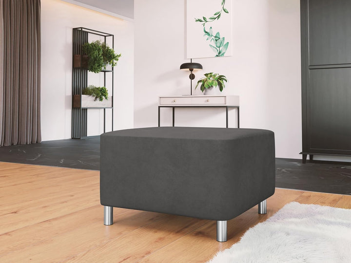 Mirjan24 Moderner Polsterhocker Dover, Sitzhocker Hocker Sitzbank Fussbank Pouf Farbauswahl (Alova 3
