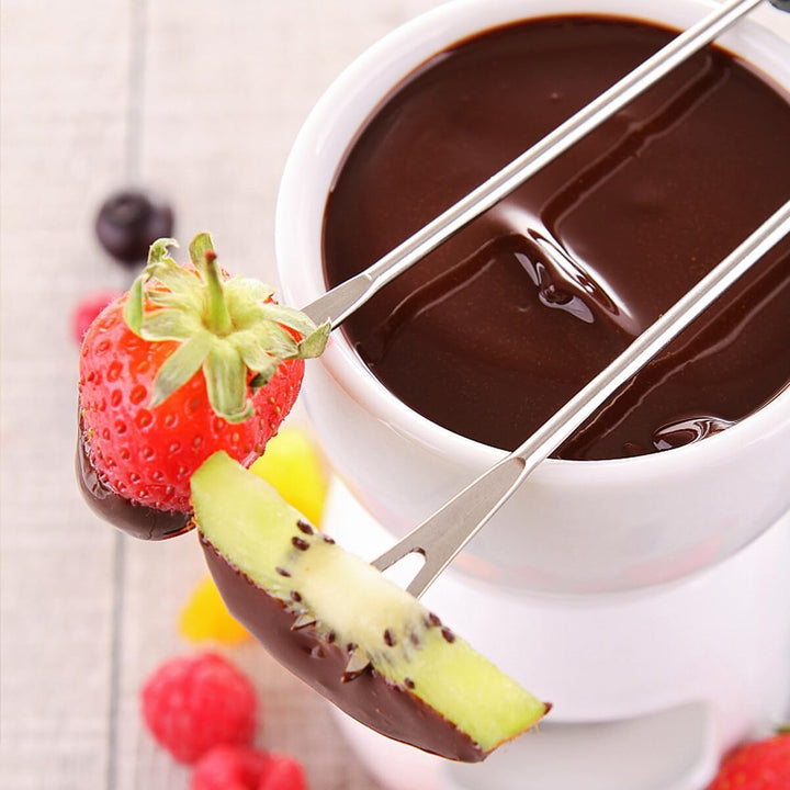 OUNONA 12 Stück 24 cm Fondue Gabeln aus rostfreiem Edelstahl mit Hitzebeständigem Griff für Schokola